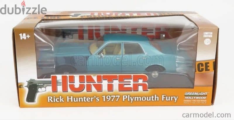 '77 Plymouth Fury ( The TV Series Hunter) diecast car model 1:24. 4