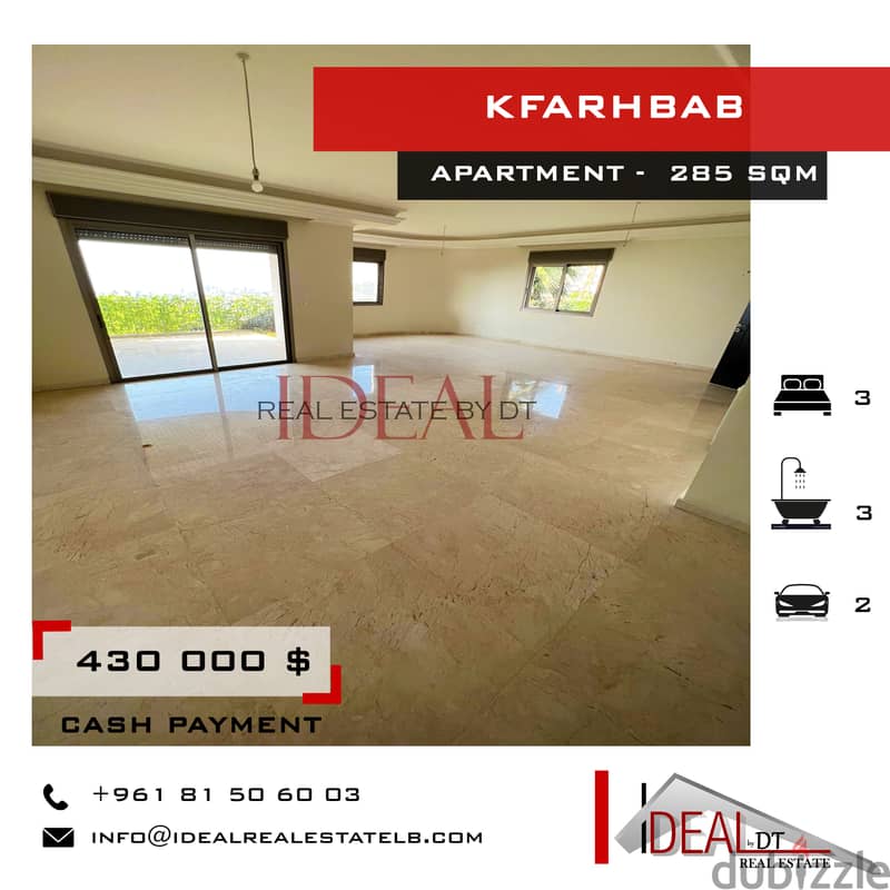 Apartment for sale in kfarhbab 285 sqm REF#CE1062 0