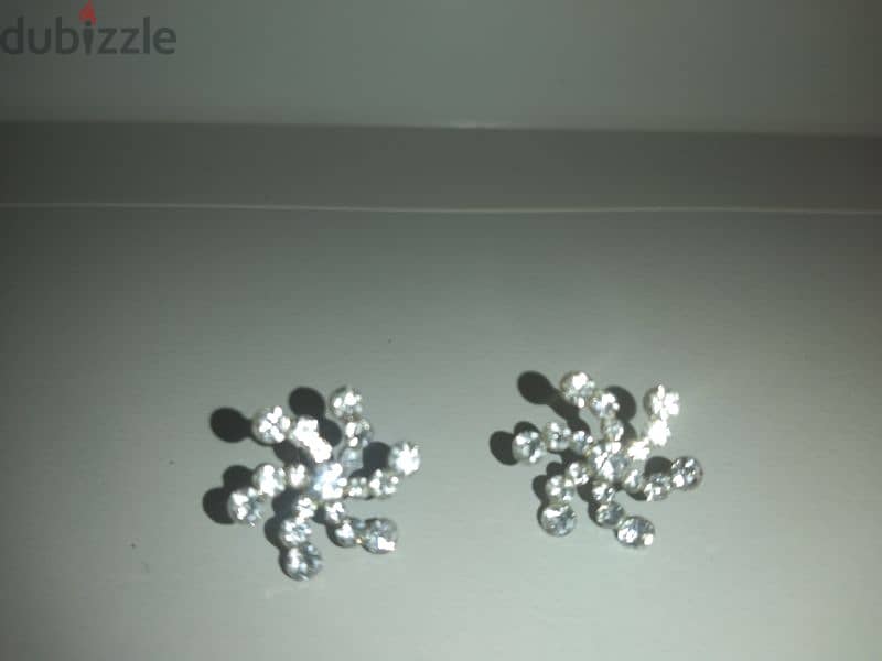 earrings snowflakes strass stainless steel  1=5$ or 3=13$ 1