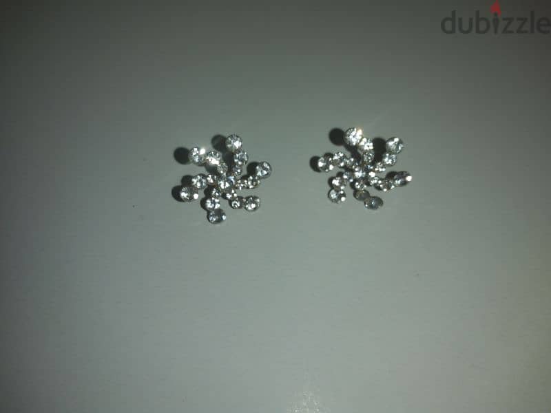 earrings snowflakes strass stainless steel  1=5$ or 3=13$ 2