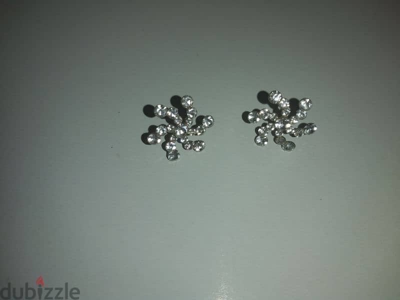 earrings snowflakes strass stainless steel 3