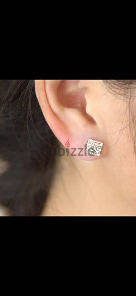 earrings 2 sizes square zirkon high quality 3