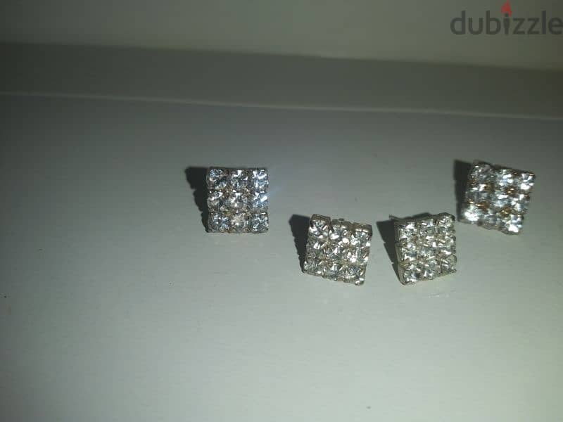 earrings 2 sizes square zirkon high quality 5