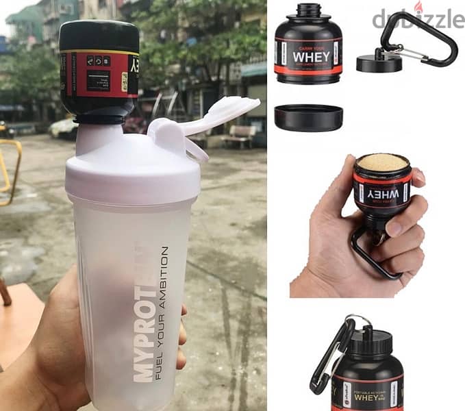 Protein Powder Funnel Portable Fill Funnel Gym Water Bottle and Protein  Shak