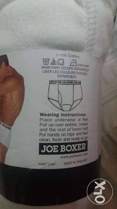 (Package of 3 briefs underwear JOE BOXER size 40 (cash $ only 1
