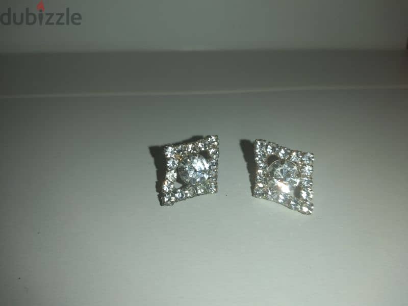 earrings diamand shape cz 1