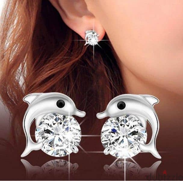 earrings Daulphin earrings with strass high quality 4
