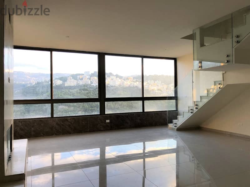280 SQM Duplex in Mansourieh, Metn with Panoramic Mountain View 2