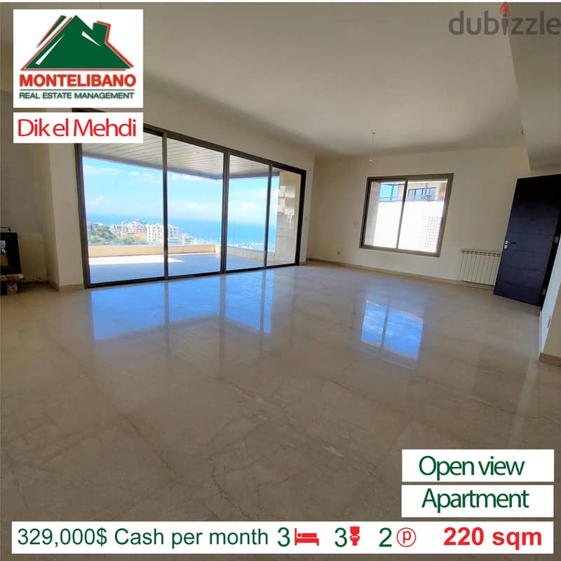 Apartment for sale in Dik el Mehdi !! 329,000$ !! 1