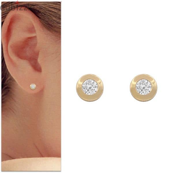 earrings round studs earrings 2 sizes 1