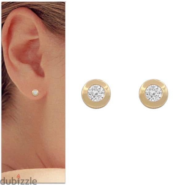 earrings round studs earrings 2 sizes 7