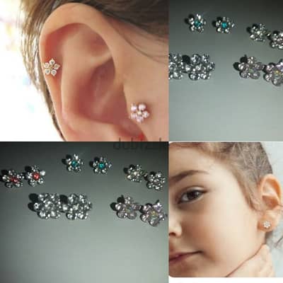 earrings flower shap zc 6 colours  1=5$ or 3=13$