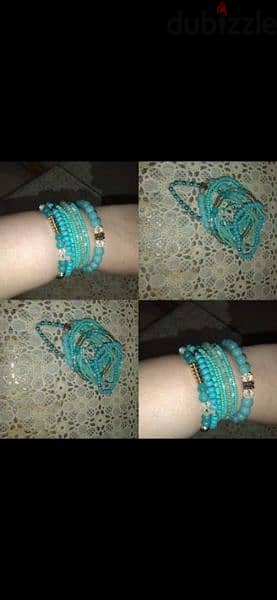 bracekets blue jade set high quality