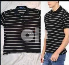 men t-shirt Polo ralph lauren original black striped beige m to xxL