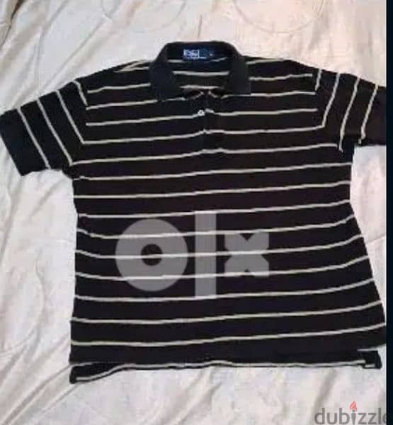 men t-shirt Polo ralph lauren original black striped beige m to xxL 1