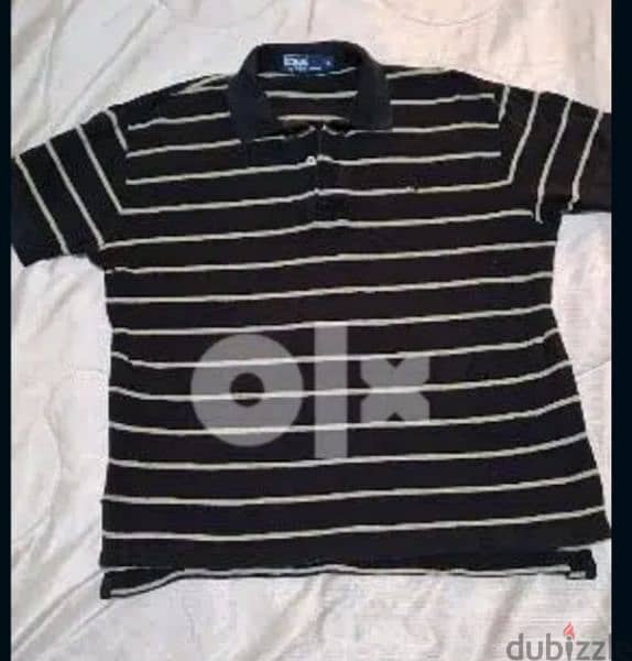 men t-shirt Polo ralph lauren original black striped beige m to xxL 2