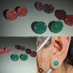 stud earrings 2=5$ crystall 4 coĺours available 0
