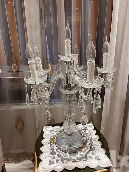 crystal lamp for the table . still new 1