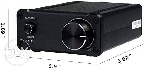 SMSL SA50 50Wx2 TDA7492 Class D Amplifier + Power Adapter (Black) 5