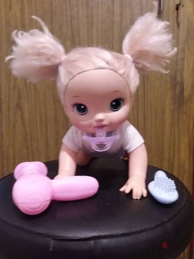 BABY ALIVE GO BYE CROWLING &TALKING mechanism works used good toy=18$