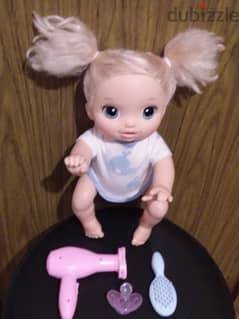 BABY ALIVE GO BYE CROWLING &TALKING mechanism works used good toy=18$