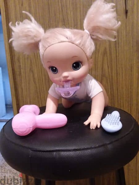 BABY ALIVE GO BYE CROWLING &TALKING mechanism works used good toy=18$ 2