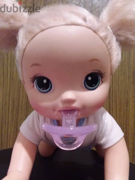 BABY ALIVE GO BYE CROWLING &TALKING mechanism works used good toy=18$ 5