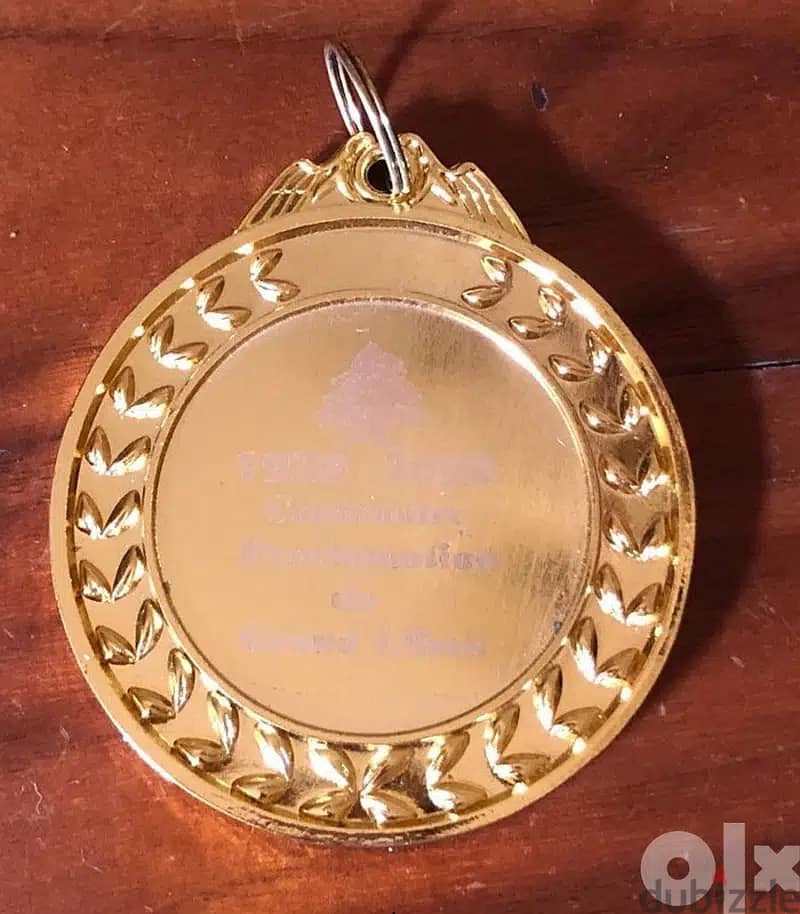 Medal Gold Color Centenary Greater Lebanon 1920 - 2020 Diameter 6cm 1