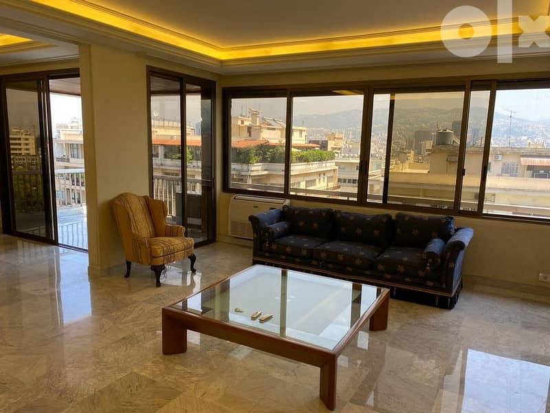 L10482-Spacious Apartment For Rent With Open View in Badaro 1