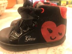 Geox shoes size 22 black and red