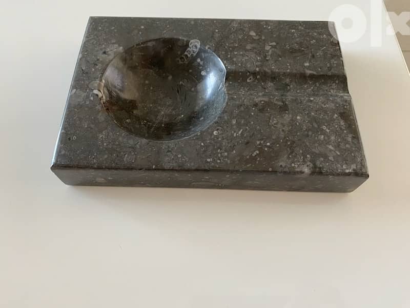 ashtray for cigar made from fossils marble 1