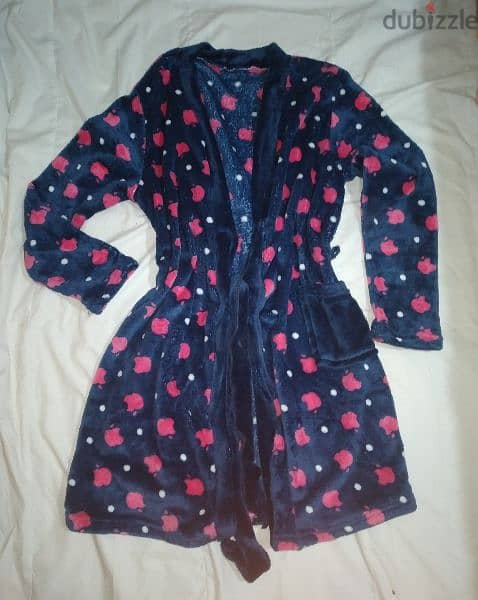 pyjama fleece navy pants top robe M to xxL 3