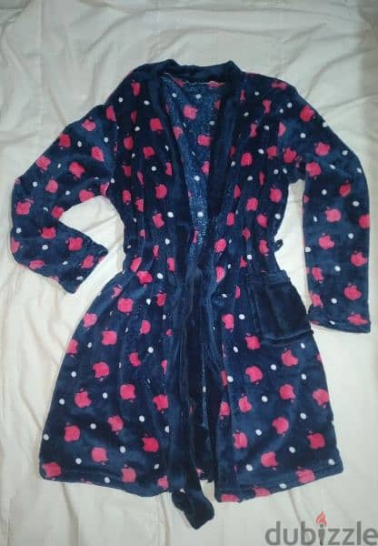 pyjama fleece navy pants top robe M to xxL 4