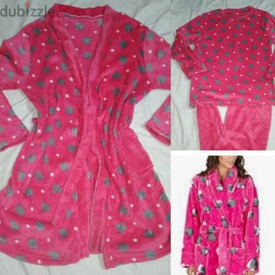 women pyjamas fuchsia/grey 3 pcs M to xxxL