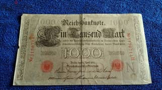 Rare 1910 GERMANY 1000 Mark Pick