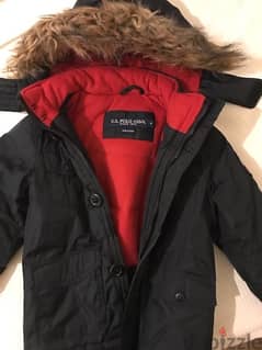 us polo association anorak navy and red 4 years