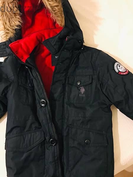us polo association anorak navy and red 4 years 1