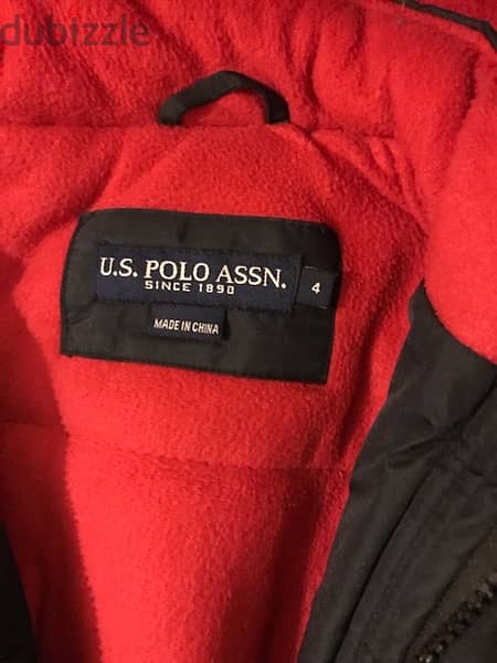 us polo association anorak navy and red 4 years 2