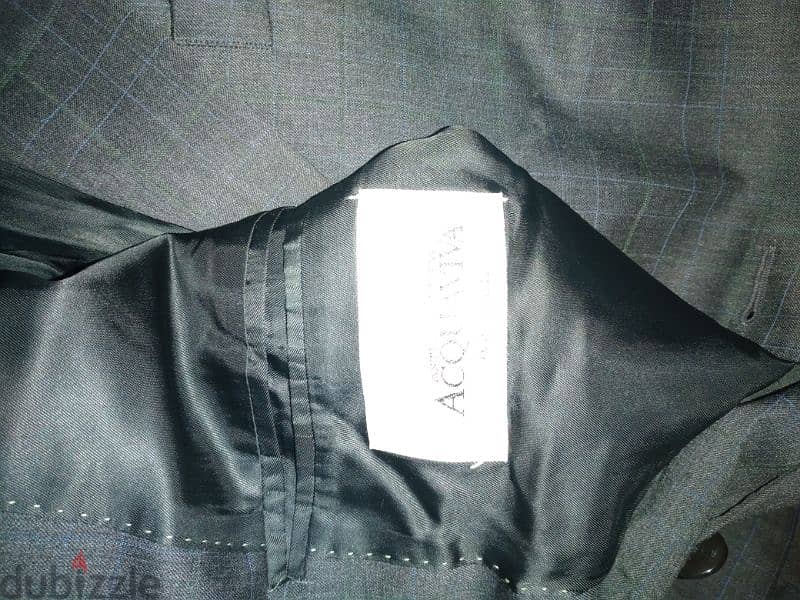 suit dark grey light stripes size 50.52 made in Italy 6