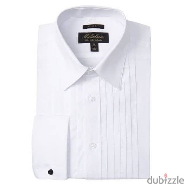 shirt Michelson London M to xxL pleated swing collar double cuff 5
