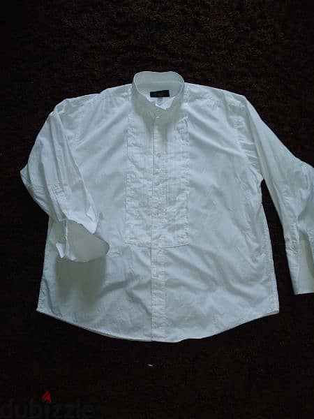 shirt Michelson London M to xxL pleated swing collar double cuff 8