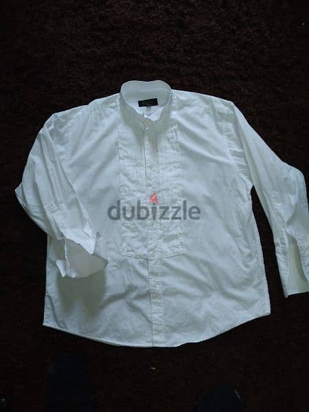 shirt Michelson London M to xxL pleated swing collar double cuff 12