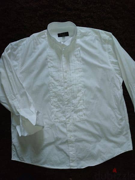 shirt Michelson London M to xxL pleated swing collar double cuff 13