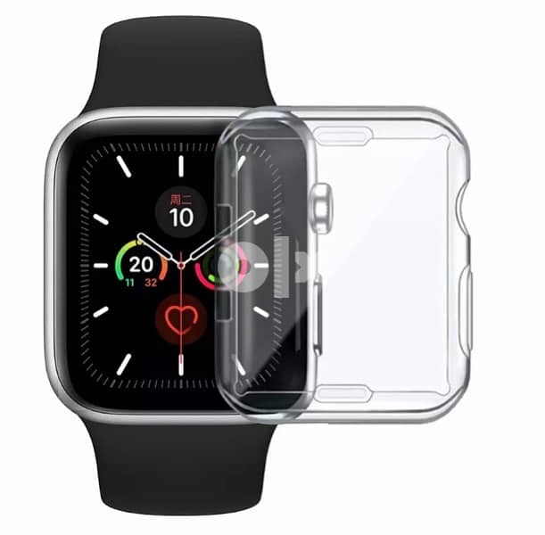 Clear cover silicone case for Apple watch 44 mm 0