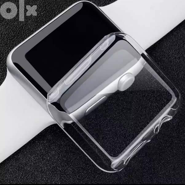 Clear cover silicone case for Apple watch 44 mm 1