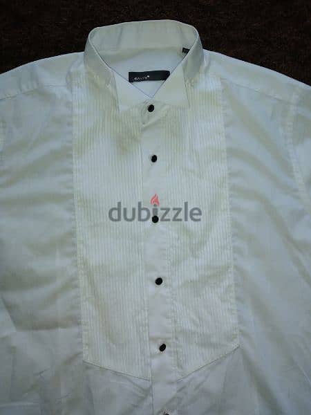 Calyx Shirt double cuff black buttons M to xxL 4