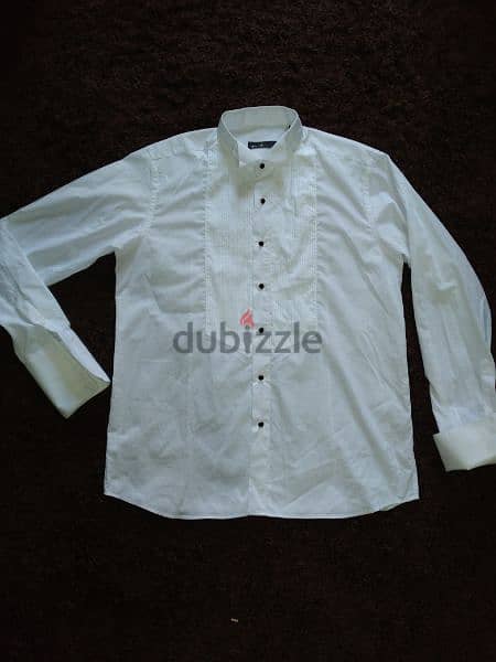 Calyx Shirt double cuff black buttons M to xxL 10
