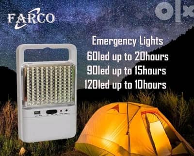 Farco Rechargeable Emergency Led Light 120 SMD LED