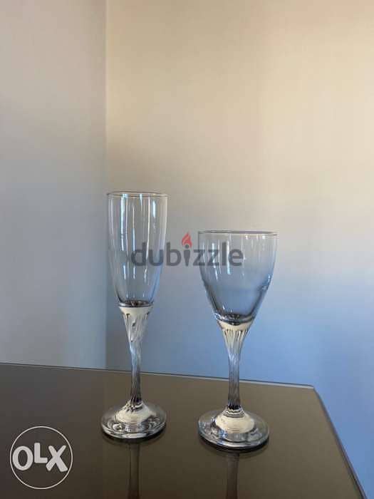 Pasabahce Wine and Champagne glasses new never used 3