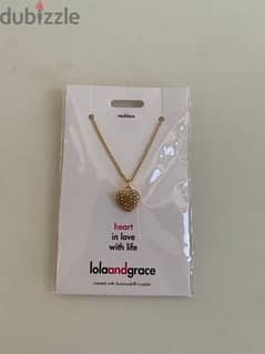 Lola and grace gold tone and Swarovski crystal pendant necklace